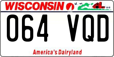 WI license plate 064VQD