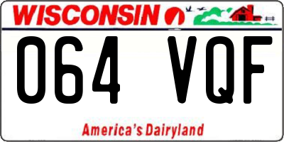 WI license plate 064VQF
