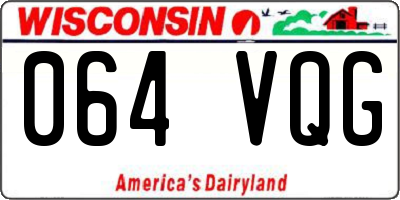 WI license plate 064VQG