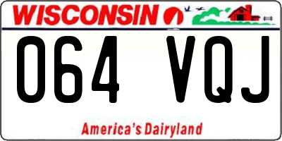 WI license plate 064VQJ