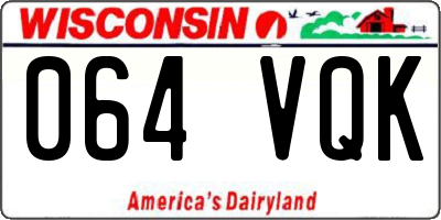 WI license plate 064VQK