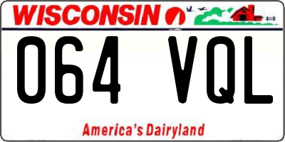 WI license plate 064VQL