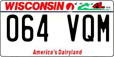 WI license plate 064VQM