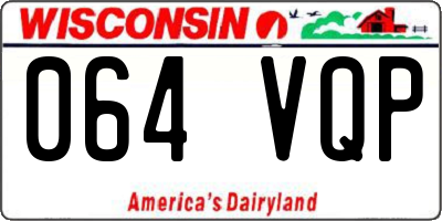 WI license plate 064VQP