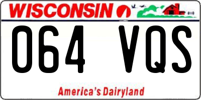 WI license plate 064VQS