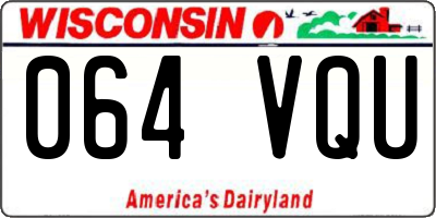 WI license plate 064VQU