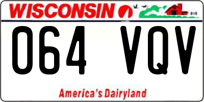 WI license plate 064VQV