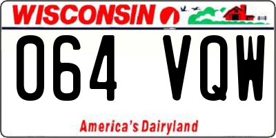 WI license plate 064VQW