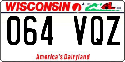 WI license plate 064VQZ