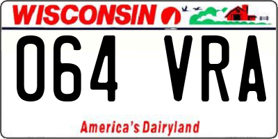 WI license plate 064VRA