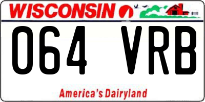 WI license plate 064VRB