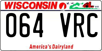 WI license plate 064VRC