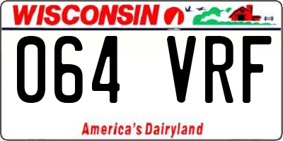 WI license plate 064VRF