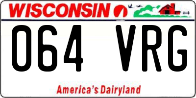 WI license plate 064VRG