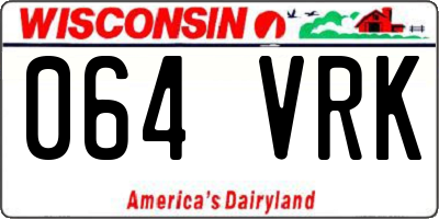 WI license plate 064VRK