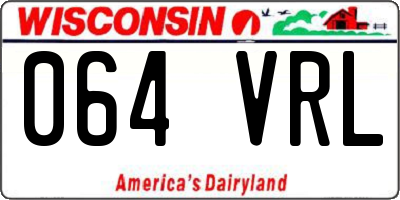 WI license plate 064VRL
