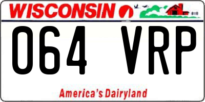 WI license plate 064VRP