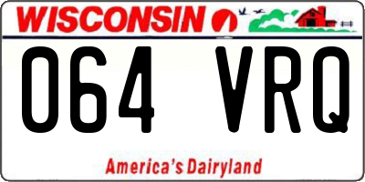 WI license plate 064VRQ