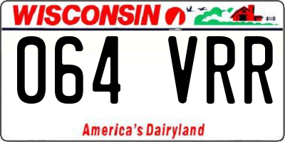WI license plate 064VRR