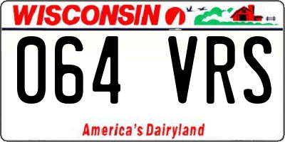 WI license plate 064VRS