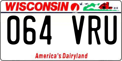 WI license plate 064VRU