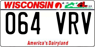 WI license plate 064VRV