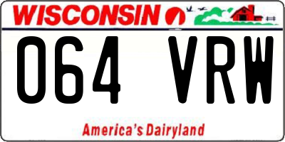 WI license plate 064VRW