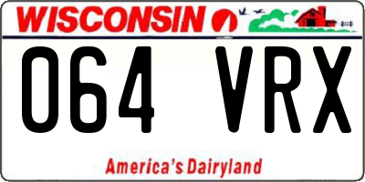 WI license plate 064VRX