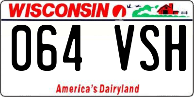 WI license plate 064VSH