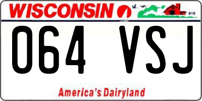 WI license plate 064VSJ