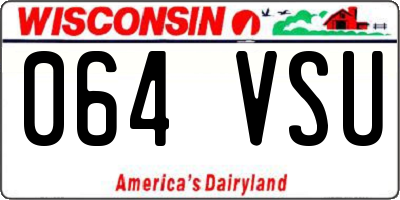WI license plate 064VSU