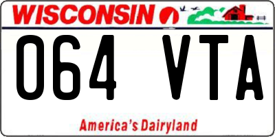 WI license plate 064VTA