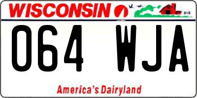 WI license plate 064WJA