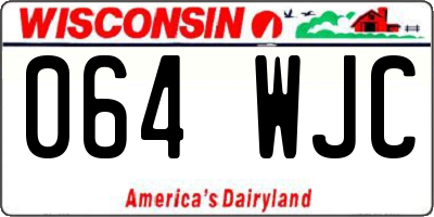 WI license plate 064WJC
