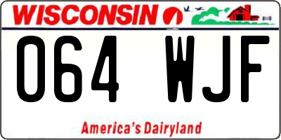 WI license plate 064WJF