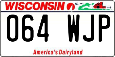 WI license plate 064WJP