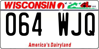 WI license plate 064WJQ