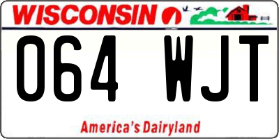 WI license plate 064WJT