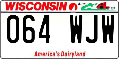 WI license plate 064WJW