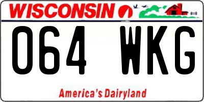 WI license plate 064WKG