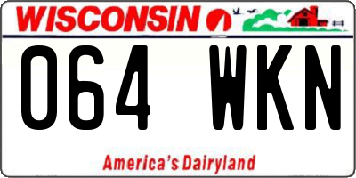WI license plate 064WKN