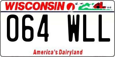 WI license plate 064WLL