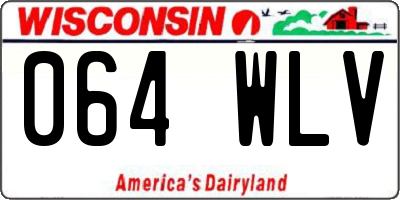 WI license plate 064WLV