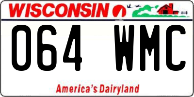 WI license plate 064WMC