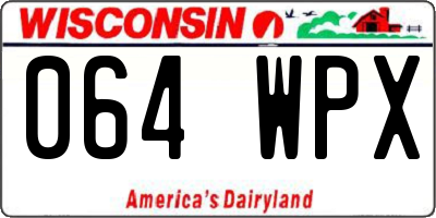 WI license plate 064WPX