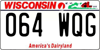 WI license plate 064WQG