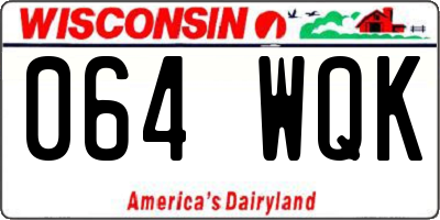 WI license plate 064WQK