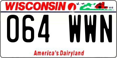 WI license plate 064WWN