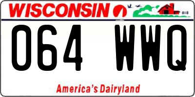 WI license plate 064WWQ