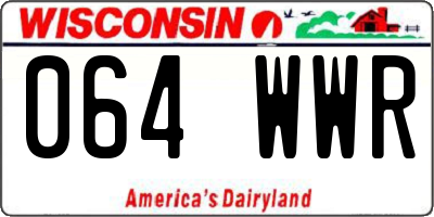 WI license plate 064WWR